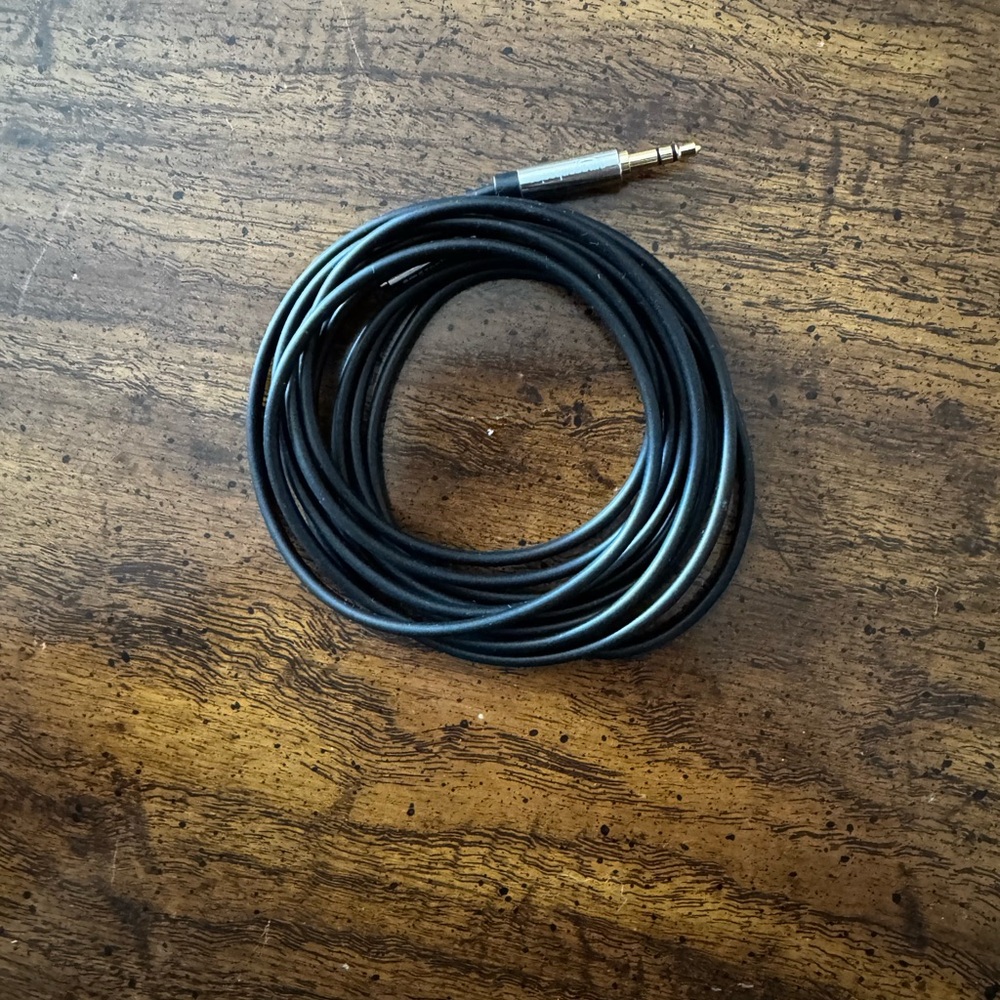 Black Portable Radio with Coiled Cable